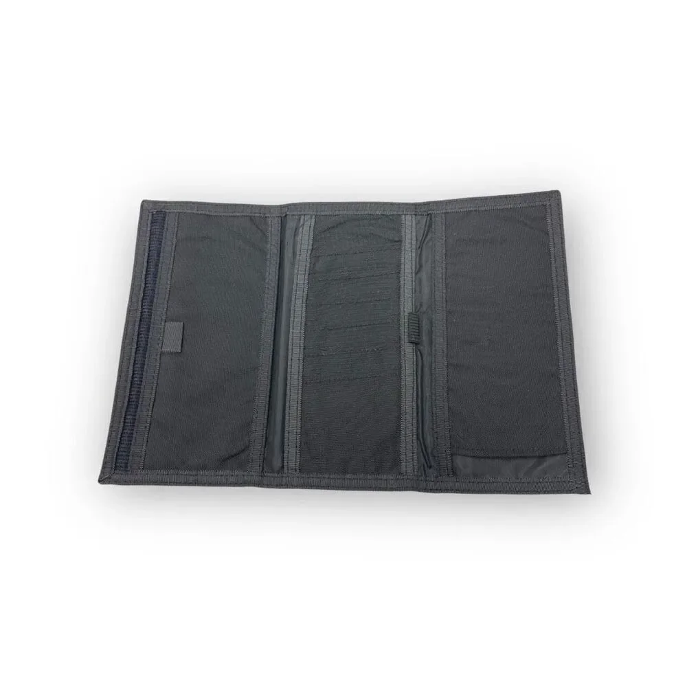 John Weitz Black Canvas Tri-fold Wallet Billfold